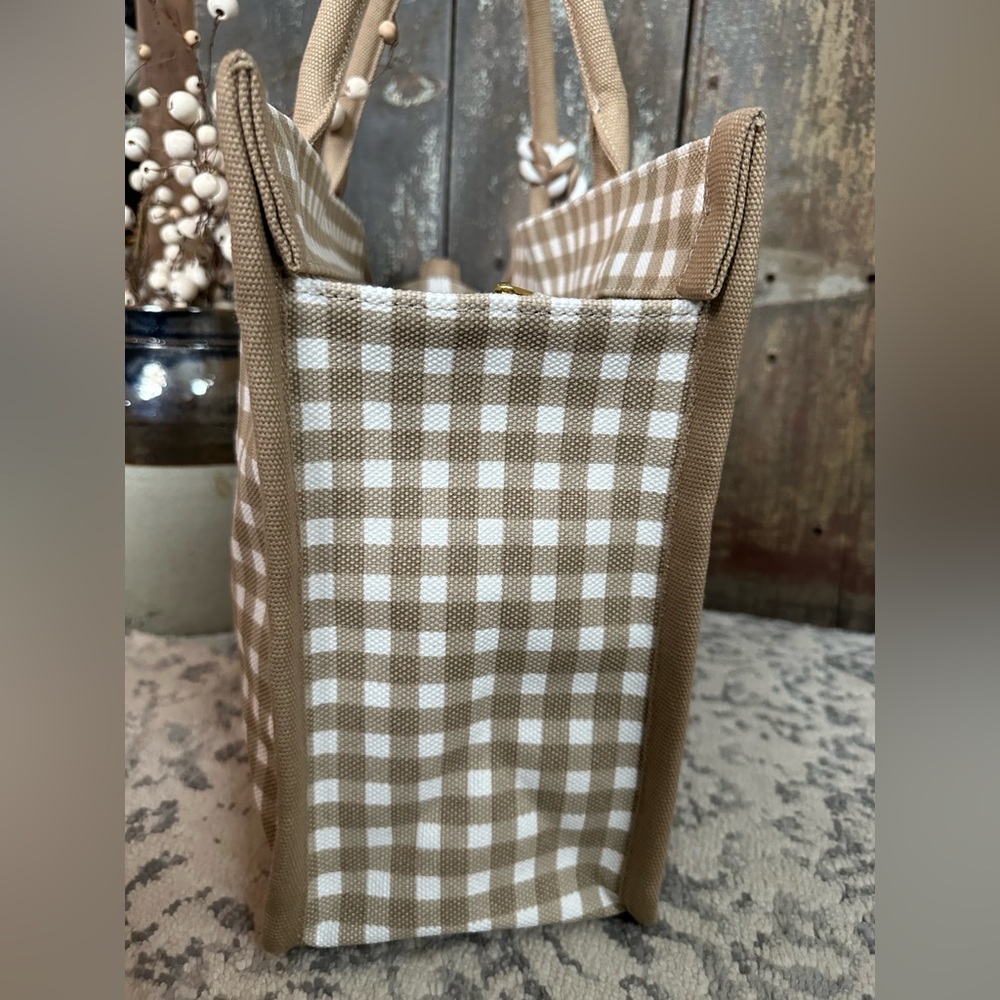 J.Crew Beige & Ivory Canvas Structured Tote With Tassels 🥰 - Picture 3 of 16